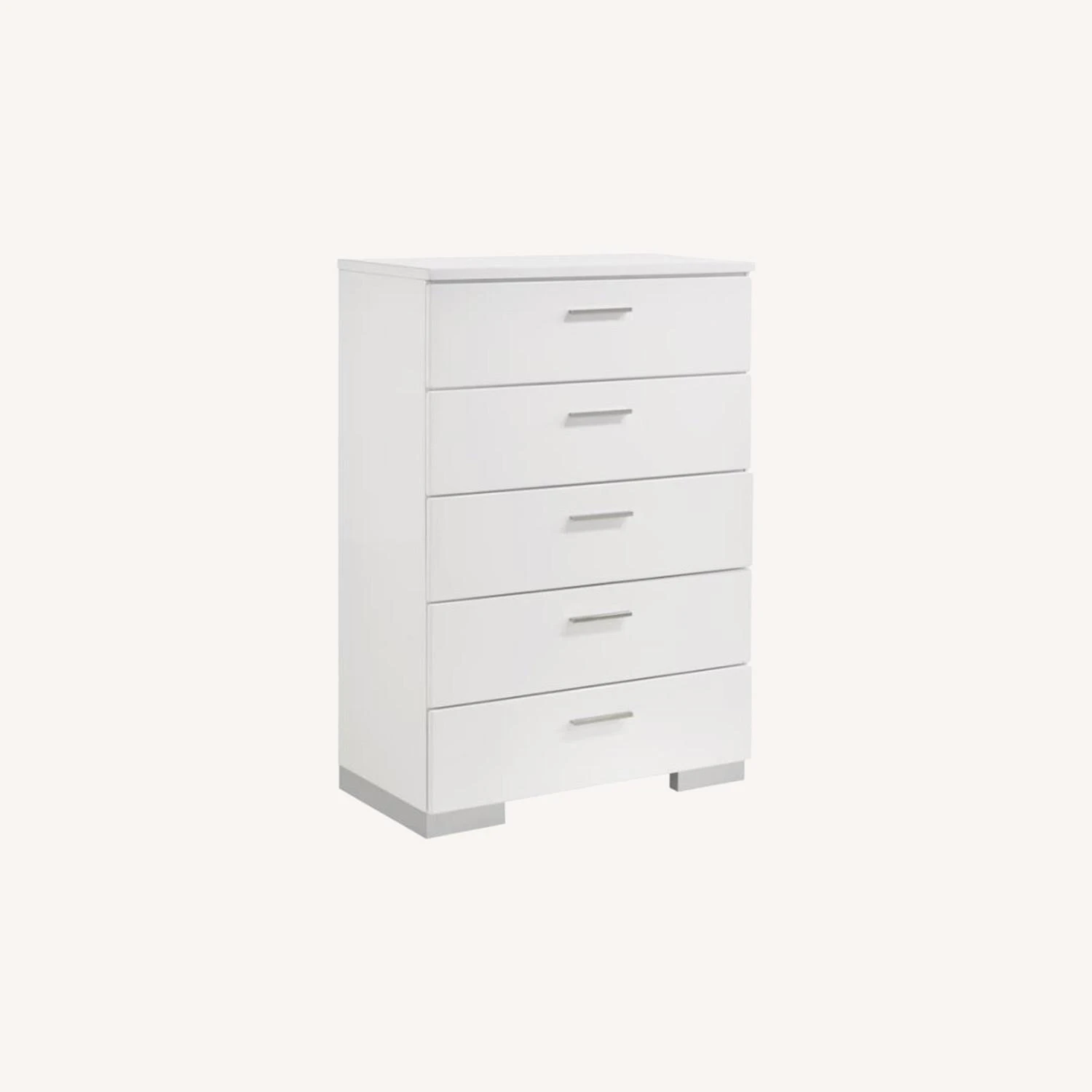Other Chest In Glossy White W/ Chrome Metal Handles 11 Other Chest In Glossy White W/ Chrome Metal Handles - Image 9