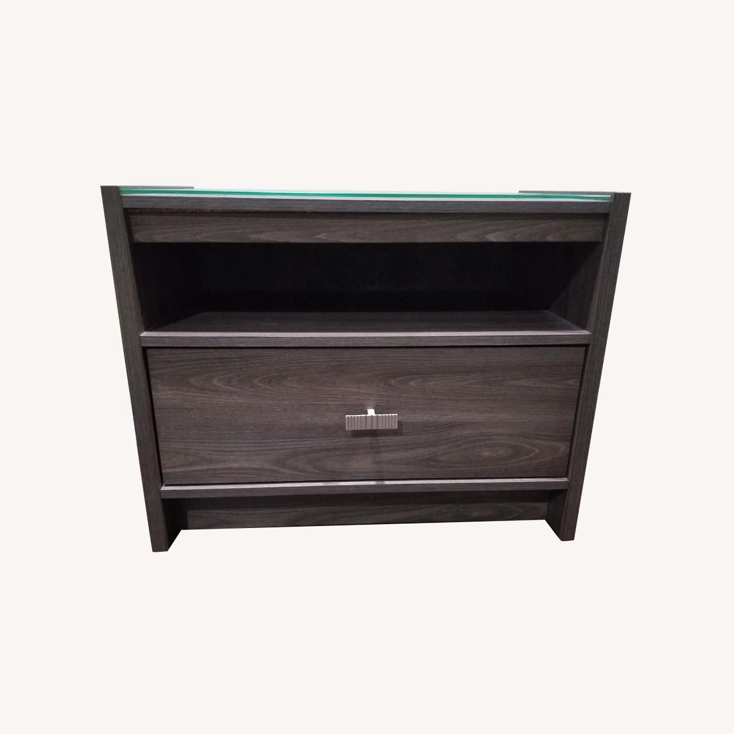 Side End Nightstand - Glass Top 5 Side End Nightstand - Glass Top - Image 3