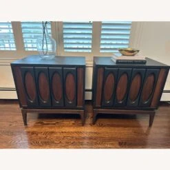 Mid-Century Modern Sculpted Walnut Nightstands -Home Furnishings Store 1500 1500 frame 0 5313