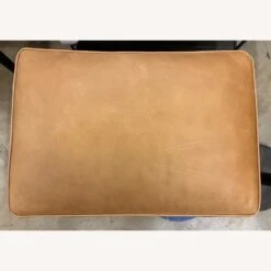 West Elm Zander Leather Ottoman