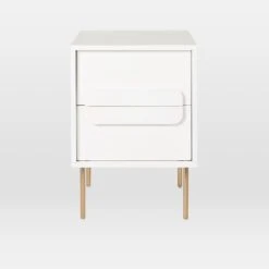 West Elm Gemini Nightstand, 18", White -Home Furnishings Store 1500 1500 frame 0 5392