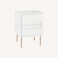 West Elm Gemini Nightstand, 18", White -Home Furnishings Store 1500 1500 frame 0 5393