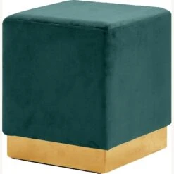 Other Ottoman In Green Velvet & Gold Base Finish 9 Other Ottoman In Green Velvet & Gold Base Finish -Home Furnishings Store 1500 1500 frame 0 551