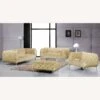 Other Ottoman In Beige Velvet High-Density Foam Finish