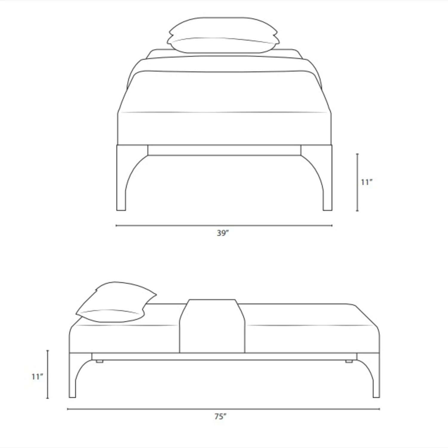 Other Modern Twin Bed In Silver Steel Frame Finish 4 Other Modern Twin Bed In Silver Steel Frame Finish - Image 2