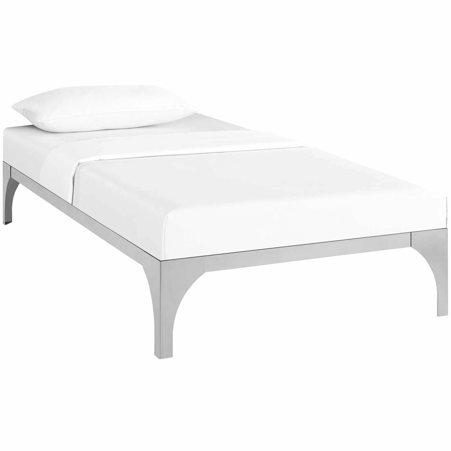 Other Modern Twin Bed In Silver Steel Frame Finish 5 Other Modern Twin Bed In Silver Steel Frame Finish - Image 3