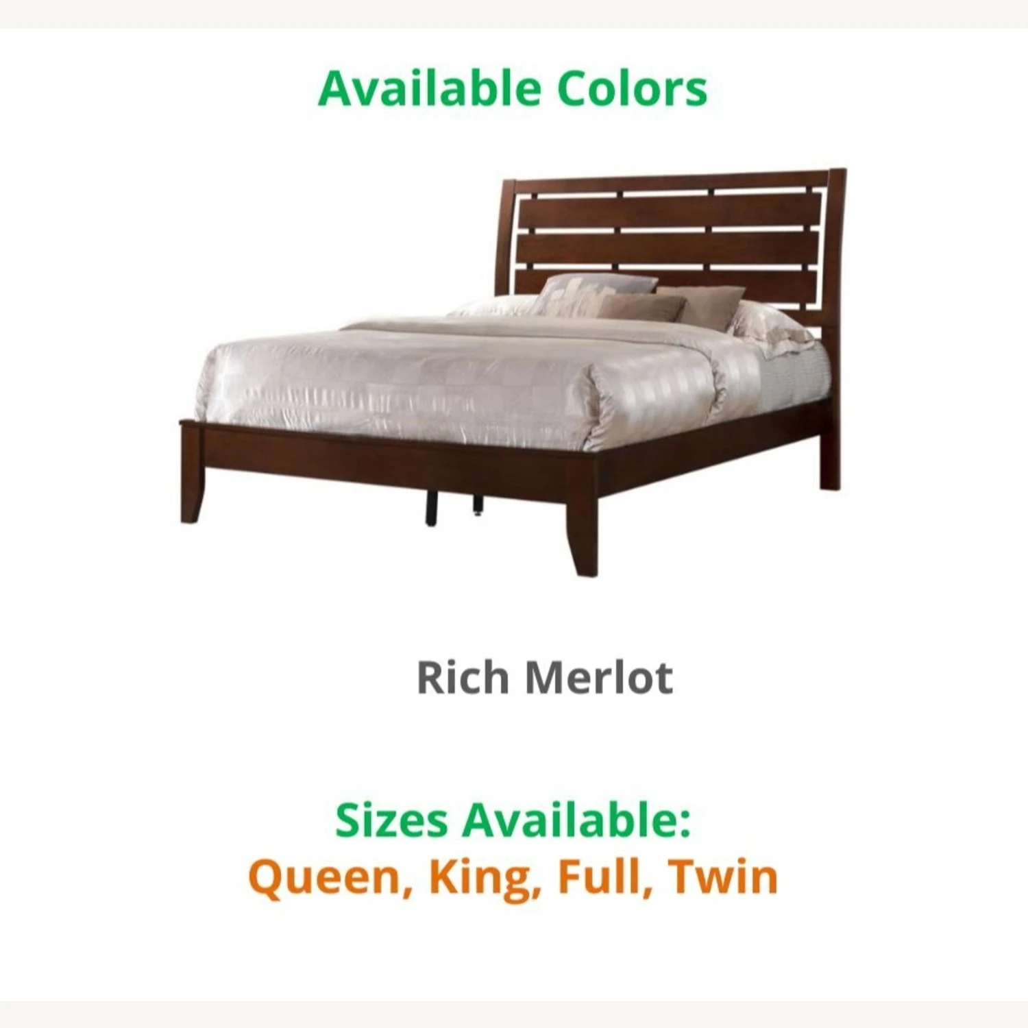 Other Twin Size Bed Frame In Solid Wood Merlot Finish 3 Other Twin Size Bed Frame In Solid Wood Merlot Finish