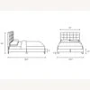 Other Modern Twin Platform Bed In White Soft Fabric -Home Furnishings Store 1500 1500 frame 0 5942