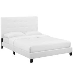 Other Modern Twin Platform Bed In White Soft Fabric 12 Other Modern Twin Platform Bed In White Soft Fabric -Home Furnishings Store 1500 1500 frame 0 5944