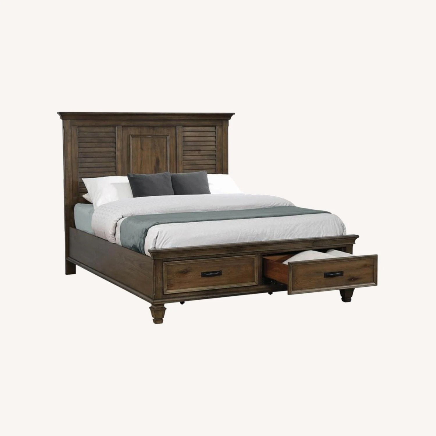 Other Storage Platform Queen Bed In Burnished Oak Finish 5 Other Storage Platform Queen Bed In Burnished Oak Finish - Image 3
