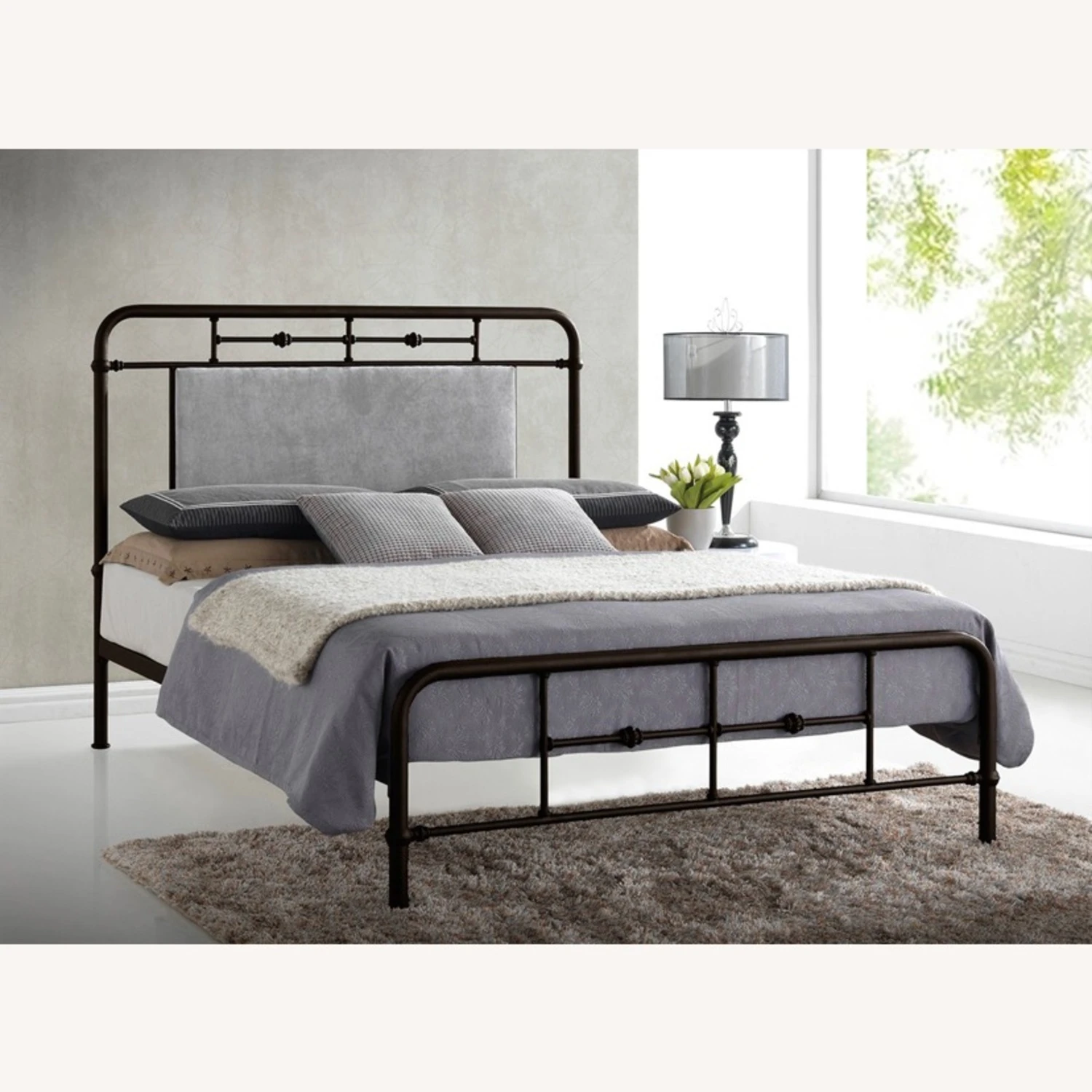 Baxton Studio Nashville Metal Queen Bed 10 Baxton Studio Nashville Metal Queen Bed - Image 8