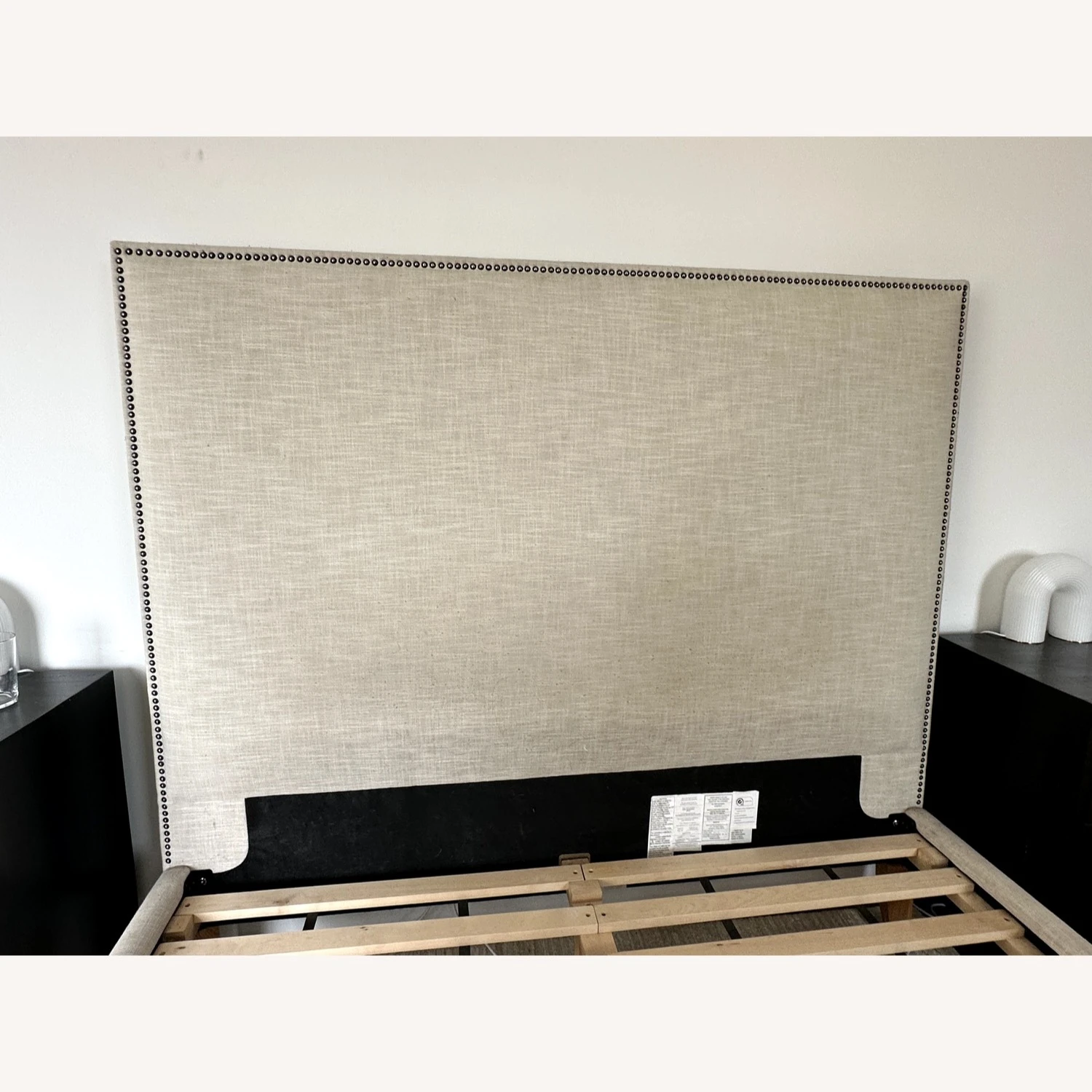 West Elm Tapered Nailhead Queen Bed 6 West Elm Tapered Nailhead Queen Bed - Image 4