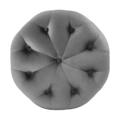 Other Round Ottoman In Tufted Gray Performance Velvet -Home Furnishings Store 1500 1500 frame 0 611