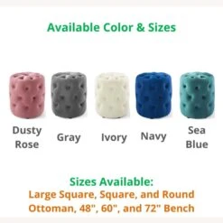 Other Round Ottoman In Tufted Gray Performance Velvet -Home Furnishings Store 1500 1500 frame 0 612