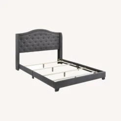 Other Queen Bed In Grey Fabric Upholstery -Home Furnishings Store 1500 1500 frame 0 6132