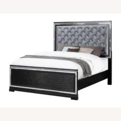 Other Queen Bed In Black Wood W/ Silver Velvet Finish 19 Other Queen Bed In Black Wood W/ Silver Velvet Finish -Home Furnishings Store 1500 1500 frame 0 6146