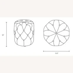 Other Round Ottoman In Tufted Gray Performance Velvet -Home Furnishings Store 1500 1500 frame 0 617