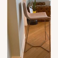 West Elm Rose Linen Counter Stools