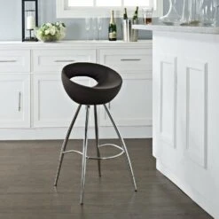 Other Bar Stool In Brown W/ Chrome Stainless Steel Base -Home Furnishings Store 1500 1500 frame 0 6267