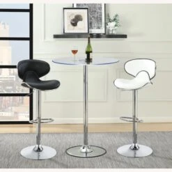 Other Adjustable Bar Stool In White W/ Curved Seat 16 Other Adjustable Bar Stool In White W/ Curved Seat -Home Furnishings Store 1500 1500 frame 0 6320