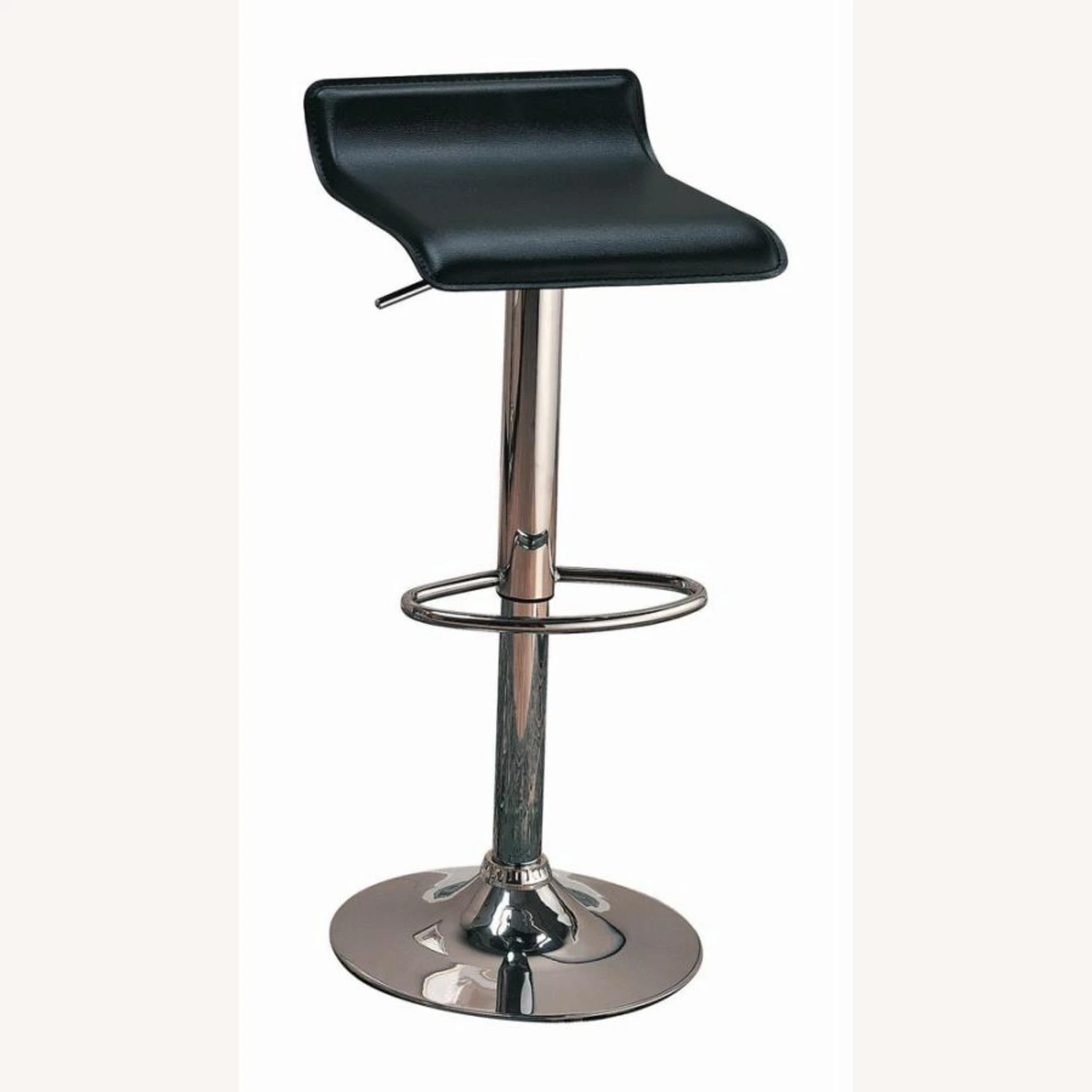 Other Bar Stool In Black Leatherette & Chrome Finish 5 Other Bar Stool In Black Leatherette & Chrome Finish - Image 3
