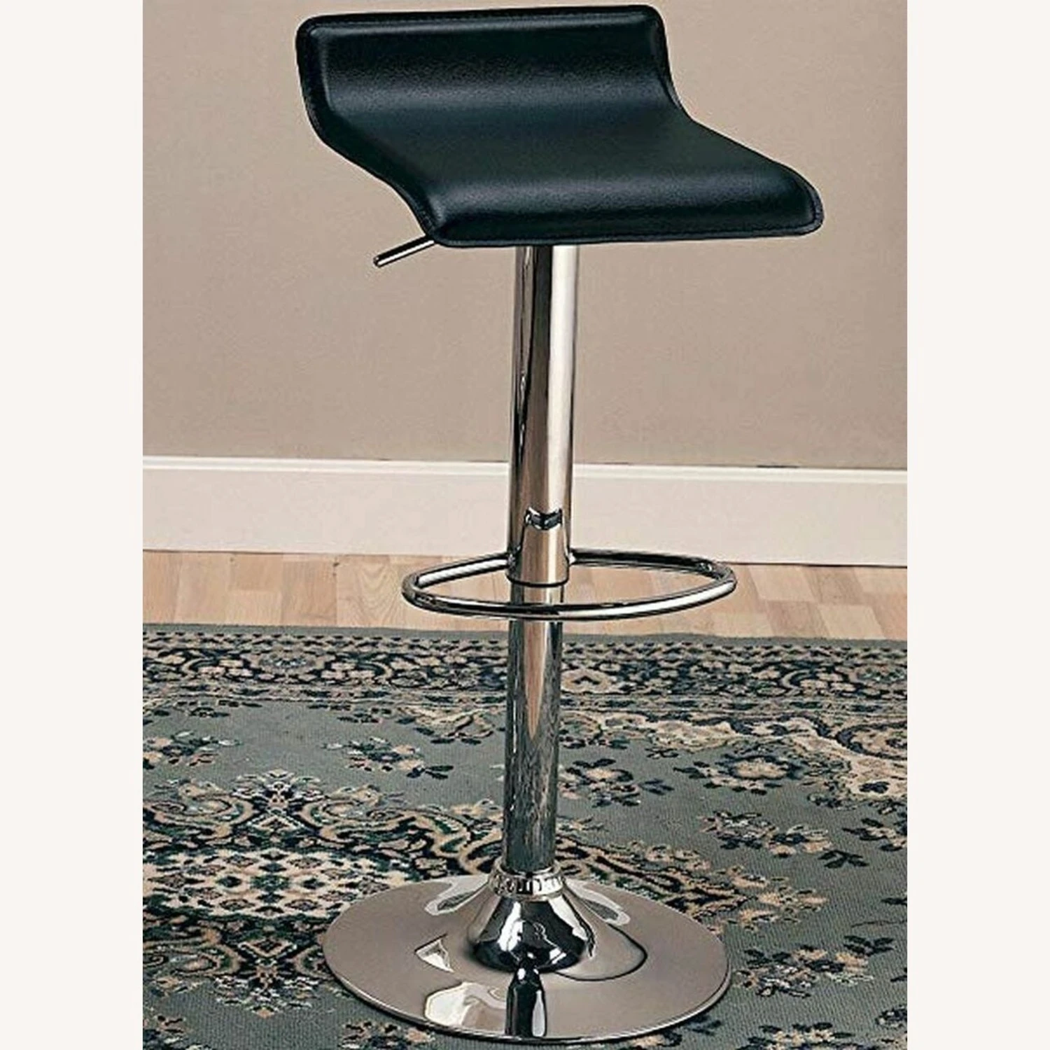Other Bar Stool In Black Leatherette & Chrome Finish 8 Other Bar Stool In Black Leatherette & Chrome Finish - Image 6