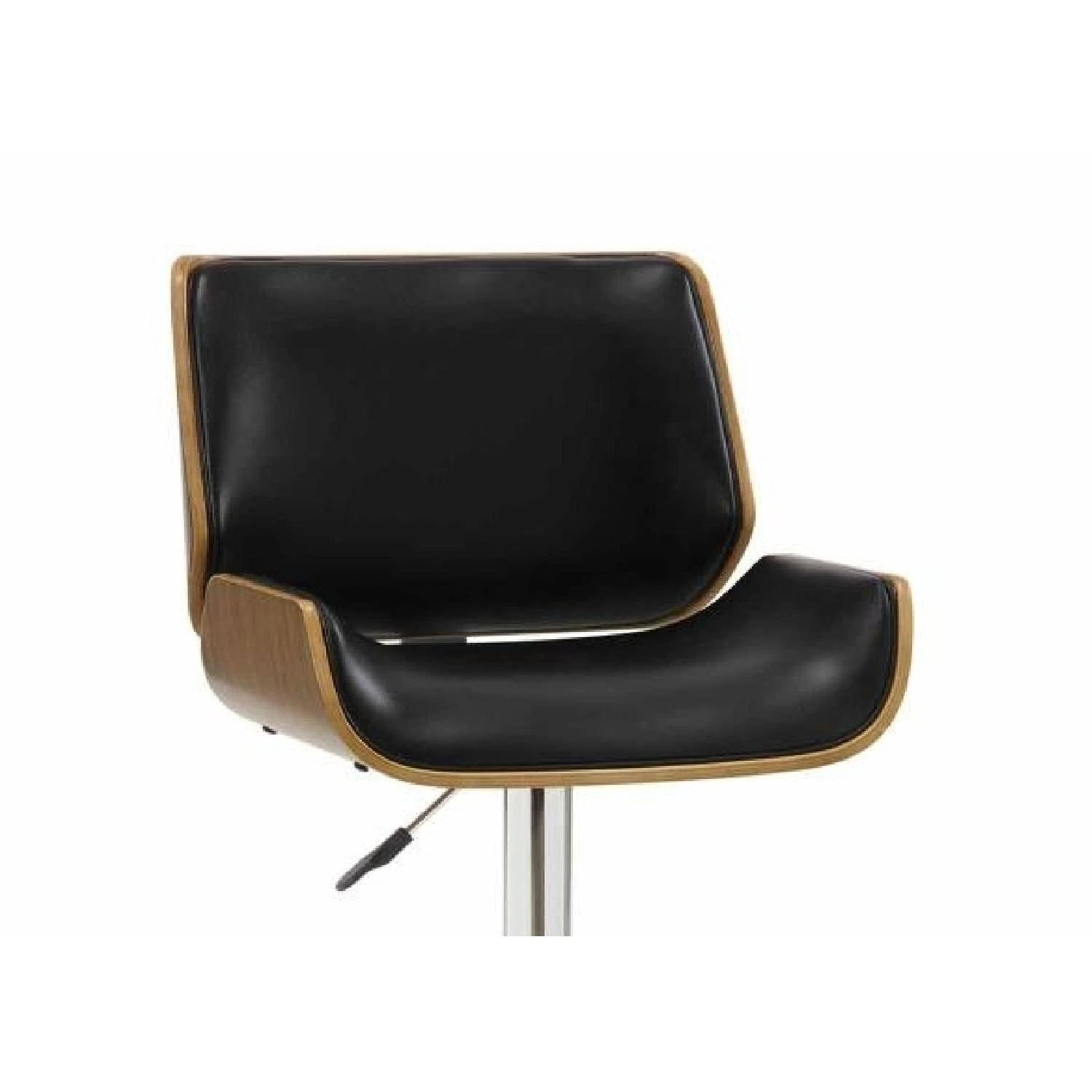 Other Mid-Century Modern Height Adjustable Swivel Barstool W/ Black Cushion 3 Other Mid-Century Modern Height Adjustable Swivel Barstool W/ Black Cushion