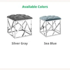 Other Ottoman In Gray Velvet W/ Stainless Steel Base -Home Furnishings Store 1500 1500 frame 0 638