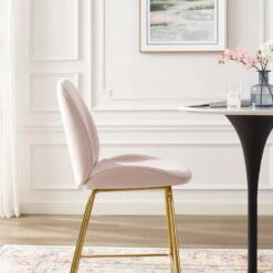 Other Bar Stool In Pink Velvet Performance With Gold Frame -Home Furnishings Store 1500 1500 frame 0 6384