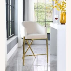 Other Counter Stool In Cream Velvet W/ Gold Metal Legs 15 Other Counter Stool In Cream Velvet W/ Gold Metal Legs -Home Furnishings Store 1500 1500 frame 0 6403
