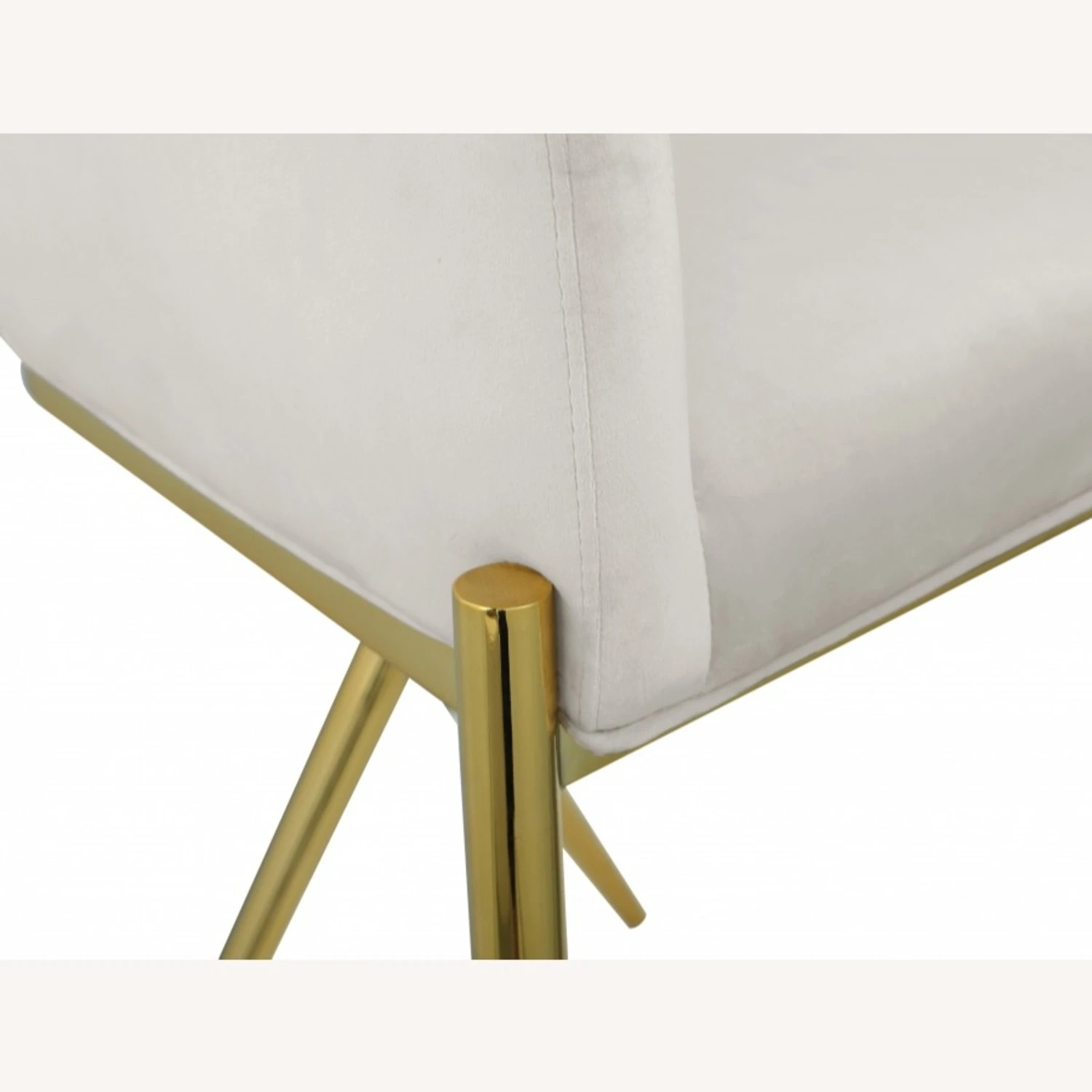 Other Counter Stool In Cream Velvet W/ Gold Metal Legs 10 Other Counter Stool In Cream Velvet W/ Gold Metal Legs - Image 8