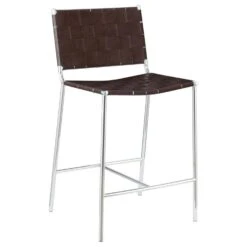 Counter Height Stool In Brown PVC With Open Back -Home Furnishings Store 1500 1500 frame 0 6427