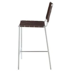 Counter Height Stool In Brown PVC With Open Back -Home Furnishings Store 1500 1500 frame 0 6428