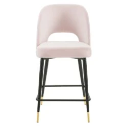 Other Counter Stool In Pink Velvet With Black & Gold Legs 13 Other Counter Stool In Pink Velvet With Black & Gold Legs -Home Furnishings Store 1500 1500 frame 0 6438
