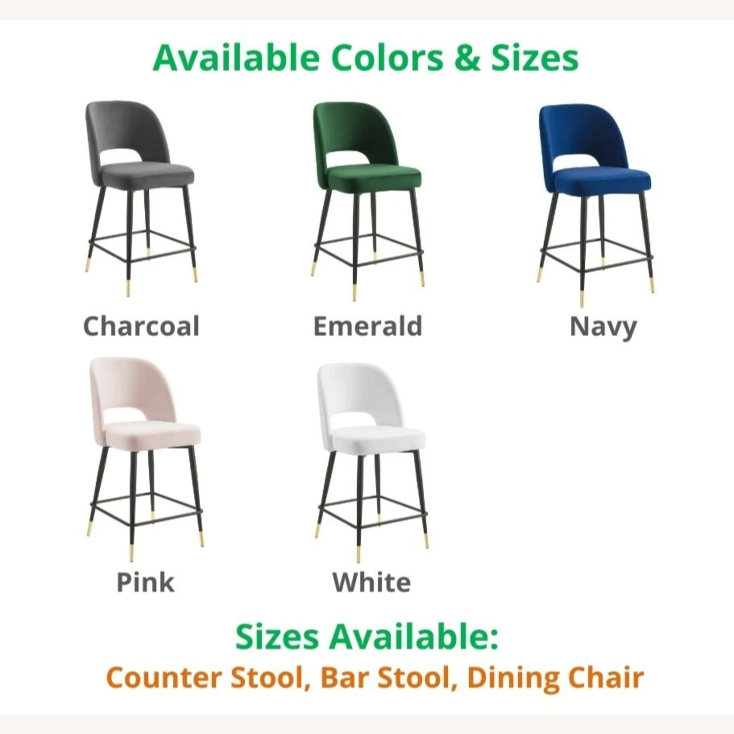 Other Counter Stool In Pink Velvet With Black & Gold Legs 7 Other Counter Stool In Pink Velvet With Black & Gold Legs - Image 5