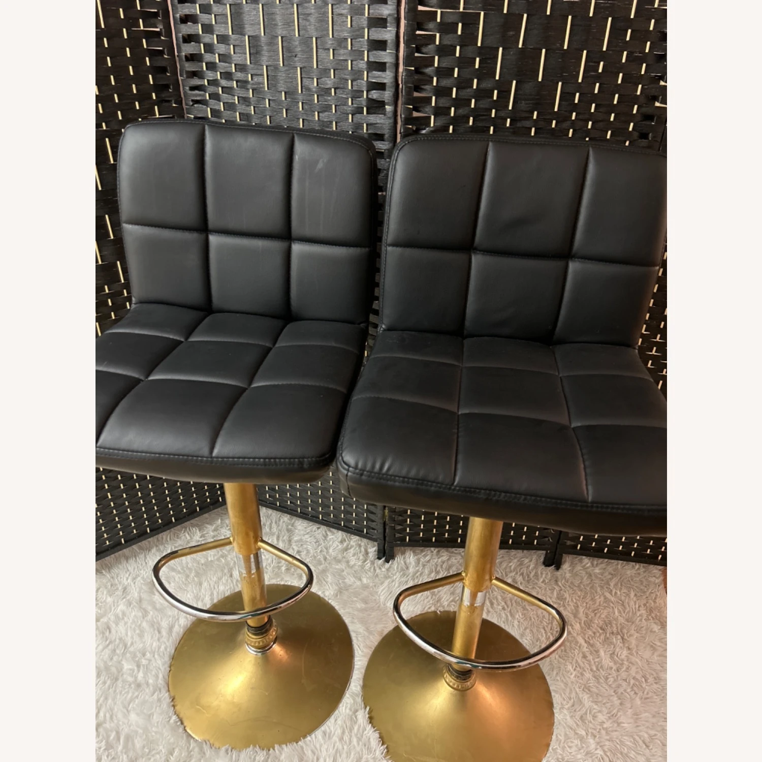 Other Set Of Black Leather Bar Stools 3 Other Set Of Black Leather Bar Stools