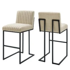 Other Bar Stool In Channel Tufted Beige Fabric -Home Furnishings Store 1500 1500 frame 0 6475
