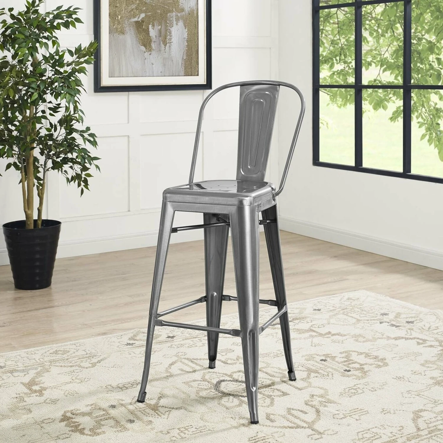 Other Bar Side Stool In Gunmetal Powder Coated Finish 3 Other Bar Side Stool In Gunmetal Powder Coated Finish