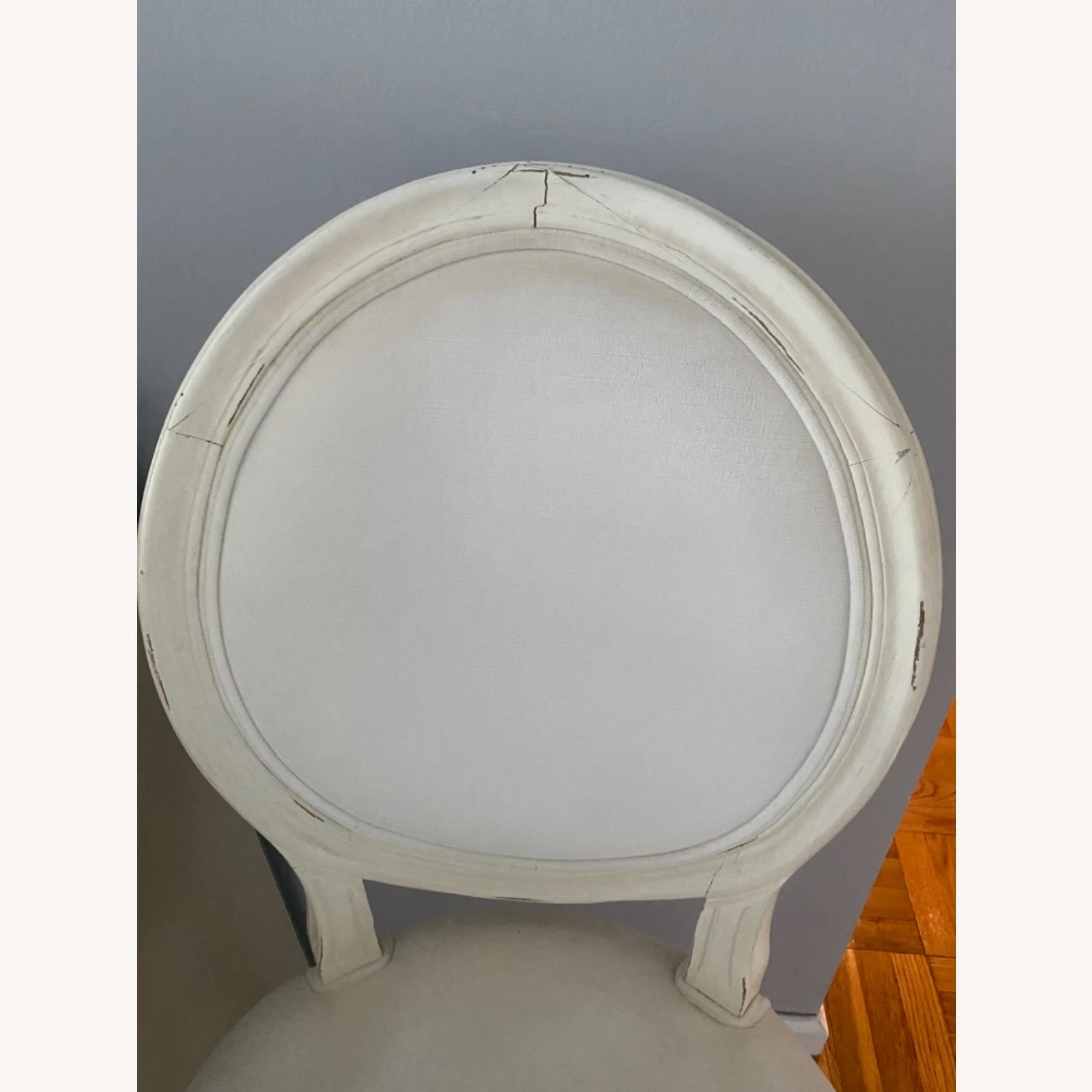 Vintage French Round Fabric Bar Stools 10 Vintage French Round Fabric Bar Stools - Image 8