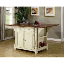 Other 2-Tone Kitchen Island W/ Expandable Top & Storage Organizers -Home Furnishings Store 1500 1500 frame 0 6620