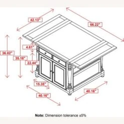 Other 2-Tone Kitchen Island W/ Expandable Top & Storage Organizers -Home Furnishings Store 1500 1500 frame 0 6621