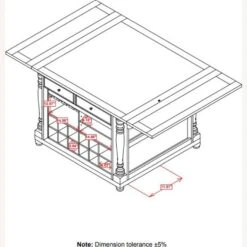 Other 2-Tone Kitchen Island W/ Expandable Top & Storage Organizers -Home Furnishings Store 1500 1500 frame 0 6622