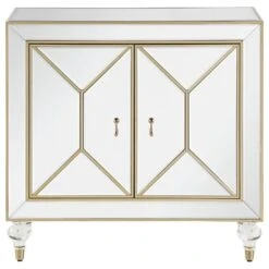 Other 2-Door Accent Cabinet In Mirror & Champagne Finish -Home Furnishings Store 1500 1500 frame 0 6663