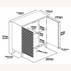 Other Accent Cabinet In White Finish W/ Carved Door