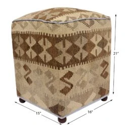Retro Chapa Handmade Kilim Upholstered Ottoman -Home Furnishings Store 1500 1500 frame 0 673