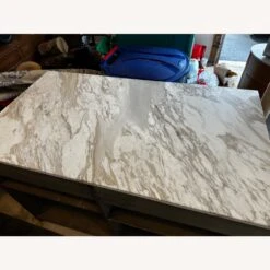 CB2 White Marble Kitchen Island With Gray Base -Home Furnishings Store 1500 1500 frame 0 6800