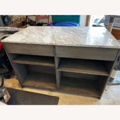 CB2 White Marble Kitchen Island With Gray Base -Home Furnishings Store 1500 1500 frame 0 6802