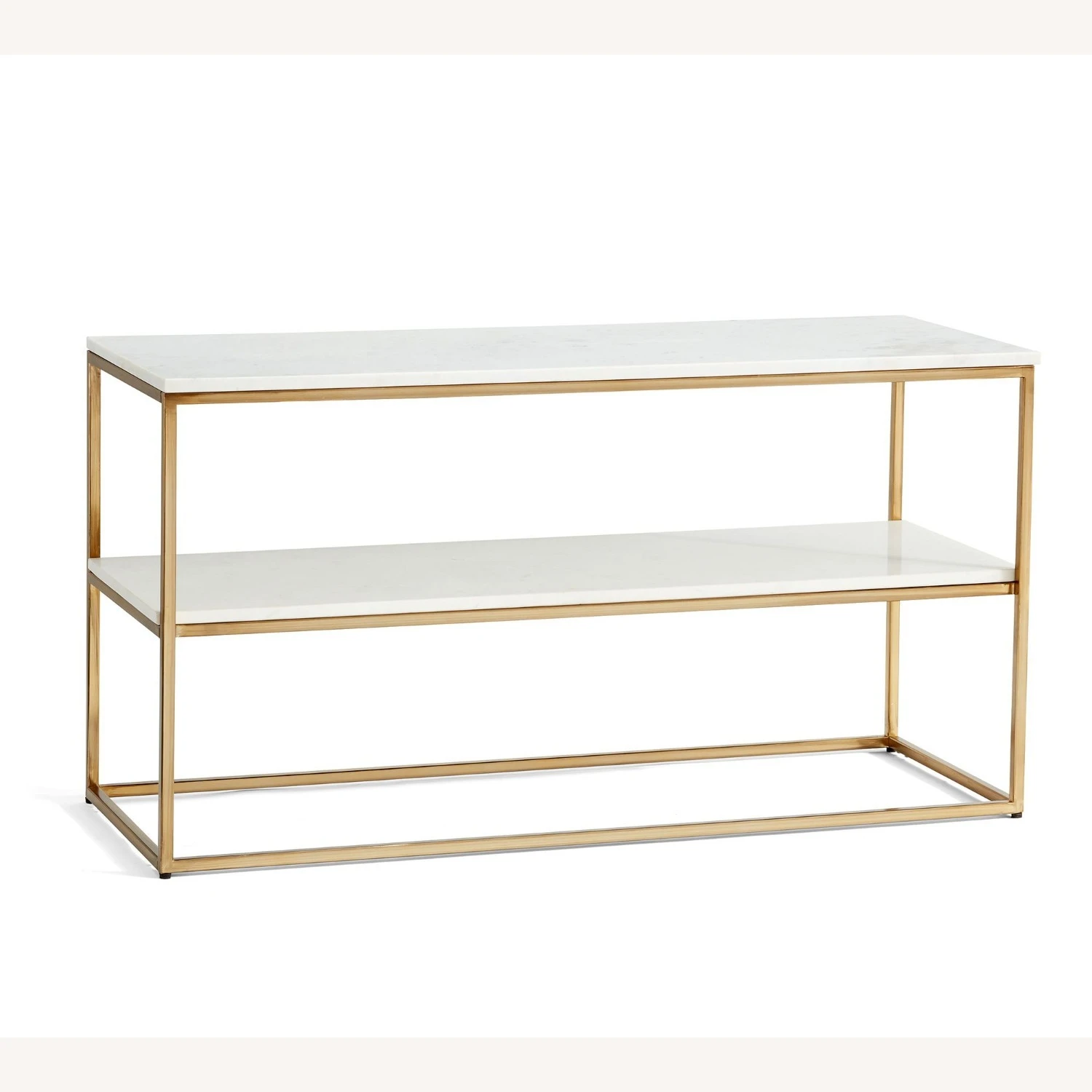 Pottery Barn Delaney Marble Media Console 6 Pottery Barn Delaney Marble Media Console - Image 4