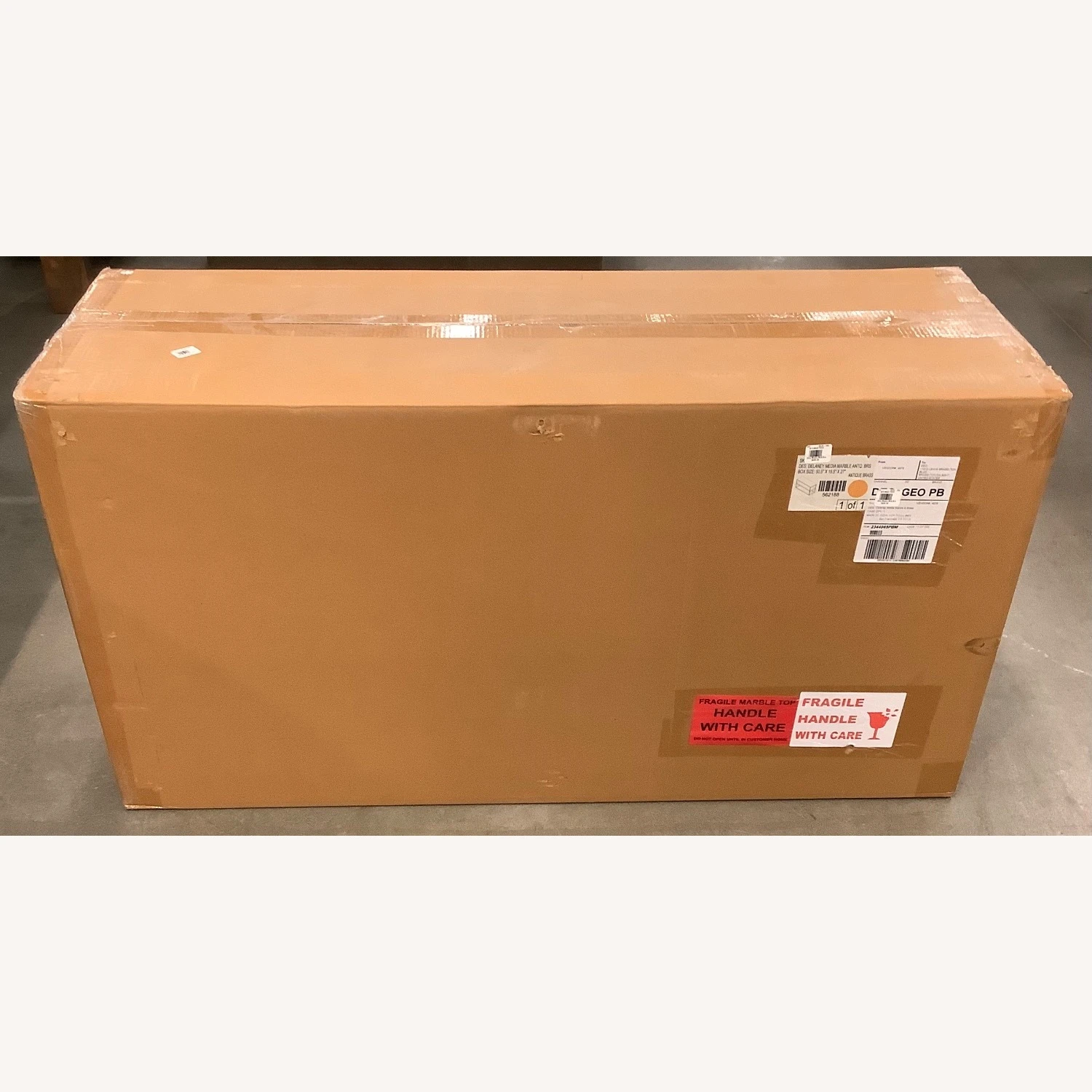 Pottery Barn Delaney Marble Media Console 11 Pottery Barn Delaney Marble Media Console - Image 9