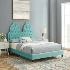 Other Full Bed In Tufted Mint Velvet W/ French Details -Home Furnishings Store 1500 1500 frame 0 6896
